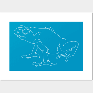 One line Frog Posters and Art